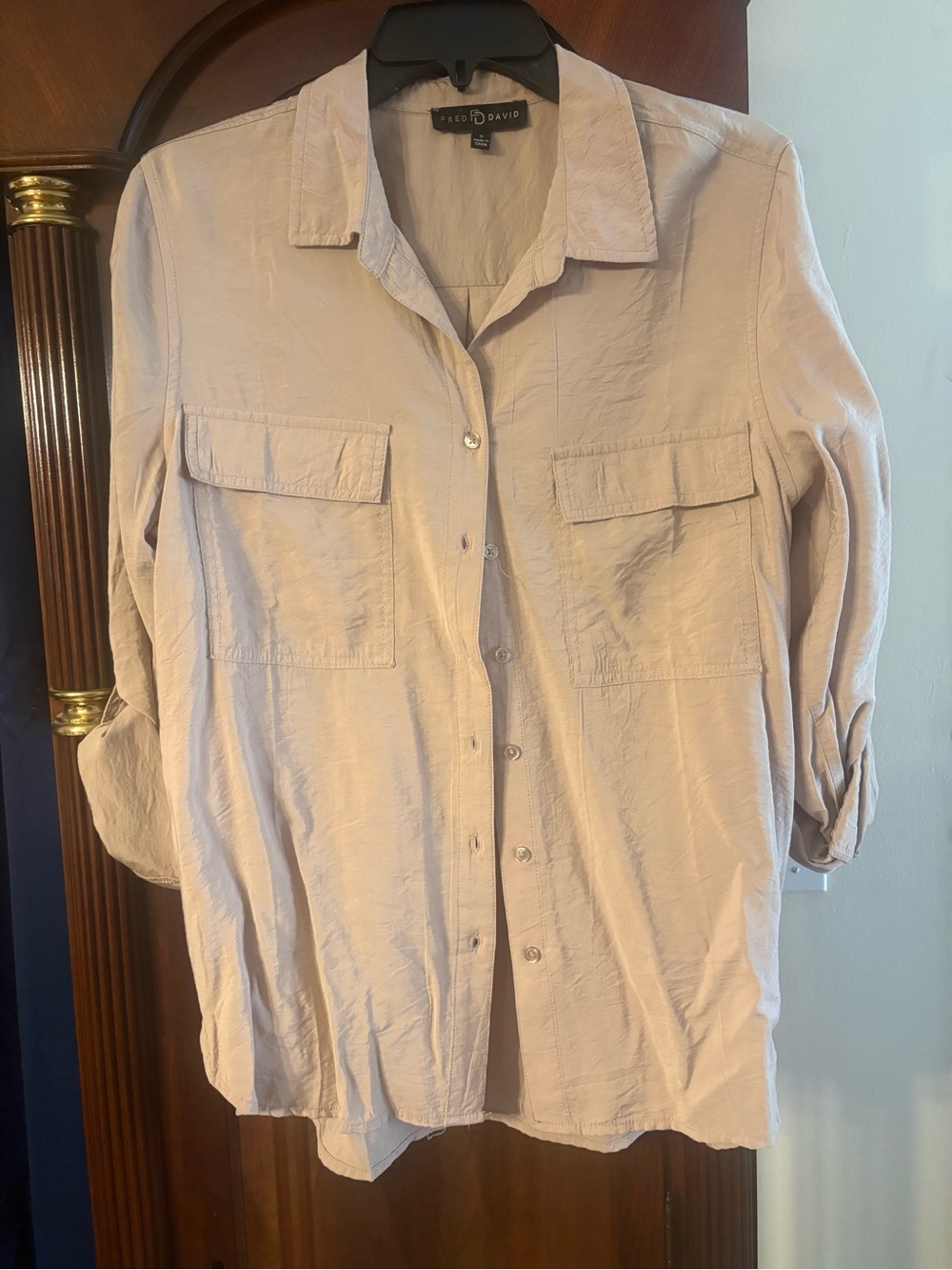 Fred David Tan Button-Down Shirt